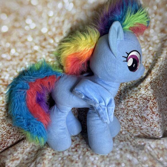 My Little Pony Large Plush Stuffed Toy 20" Rainbow Dash Hasbro Blue Pegasus 2014 - Picture 4 of 8